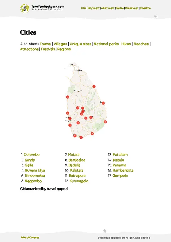 example page 6 from our offline Travel Guide for Sri Lanka